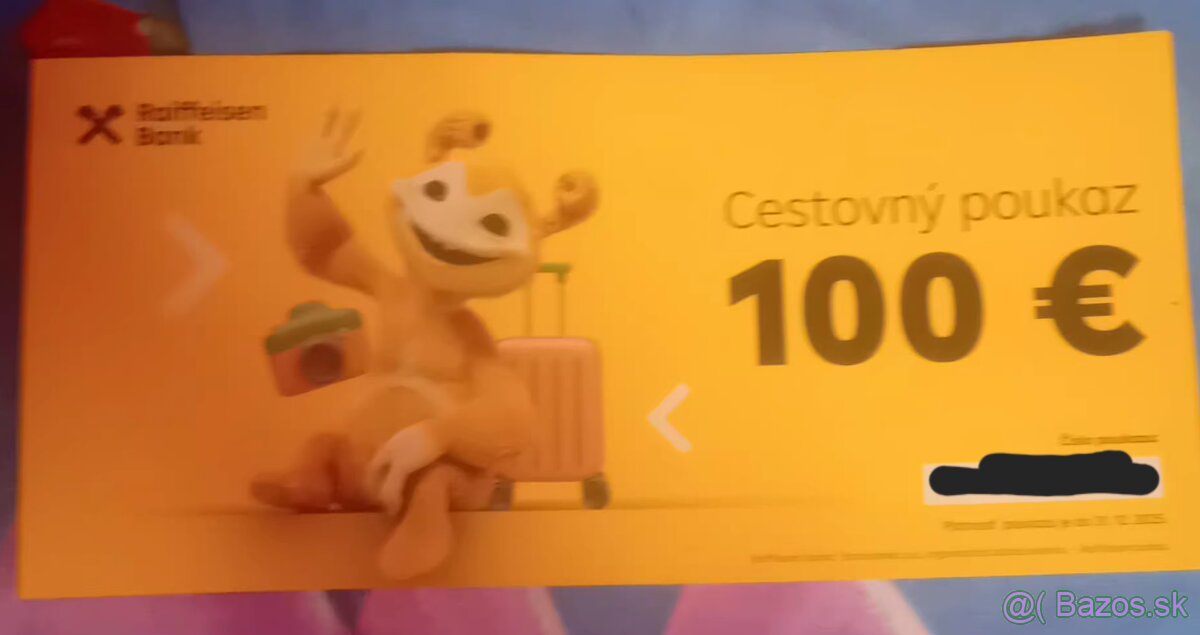 Predám Cestovný poukaz.