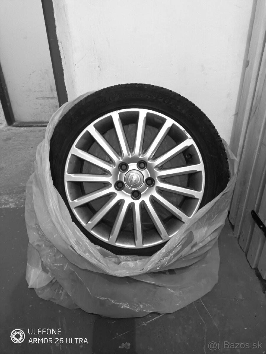 Volvo org. disky 5x108, 225/50 r17 zimné Dunlop