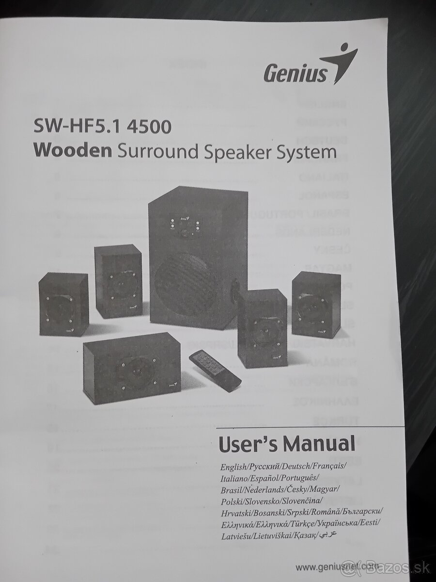 Predám repro sústavu 5.1 Genius