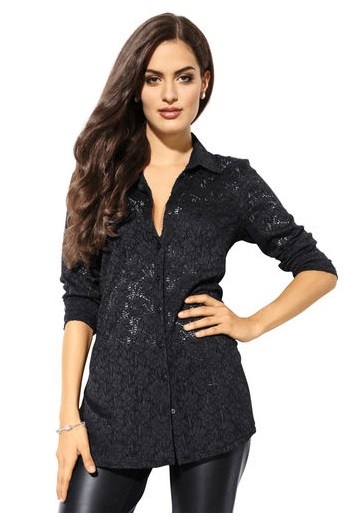 Čipkovaná košeľa Alba moda v.L