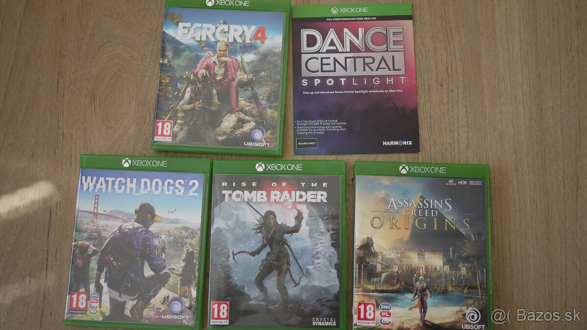 XBox1: FarCry4, RiseOfTheTombRaider, WatchDogs2, Assassin's