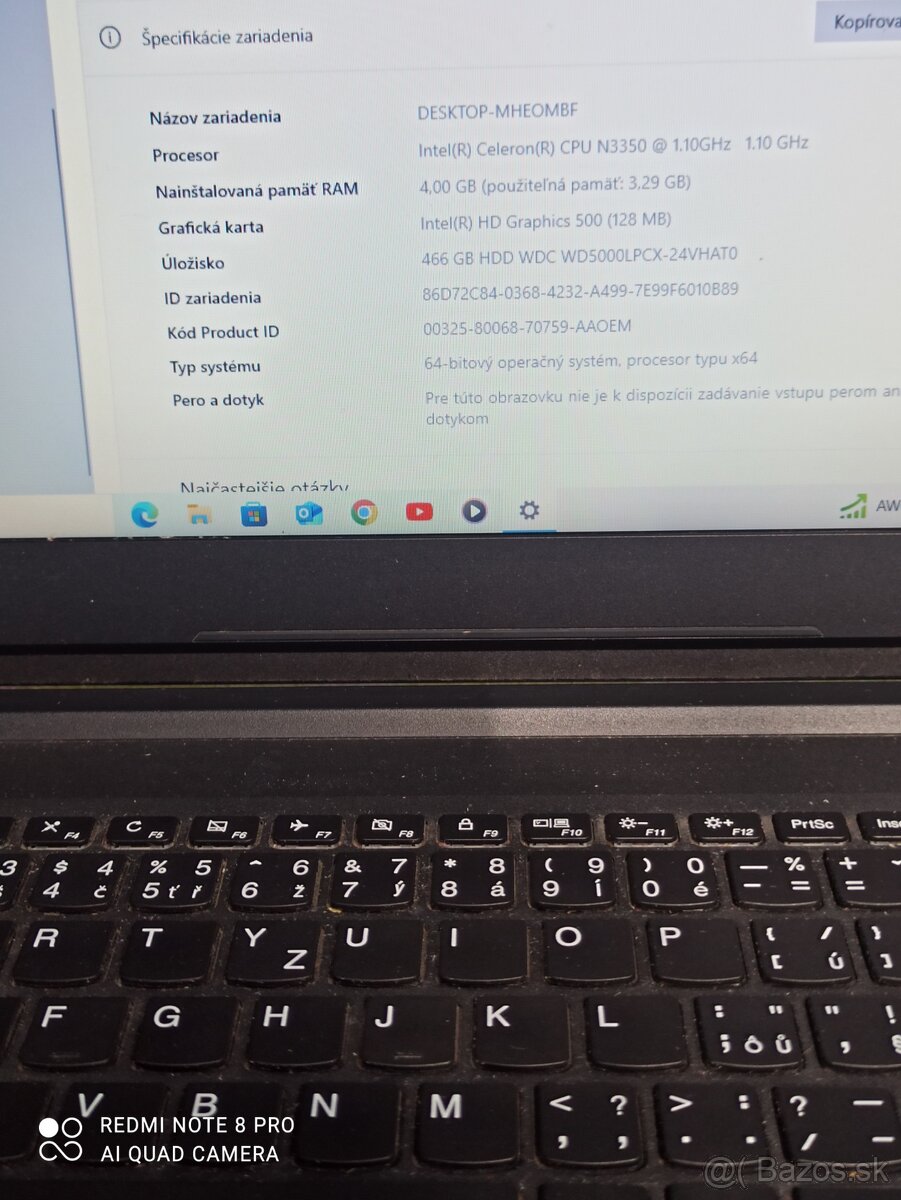 Predám notebook lenovo