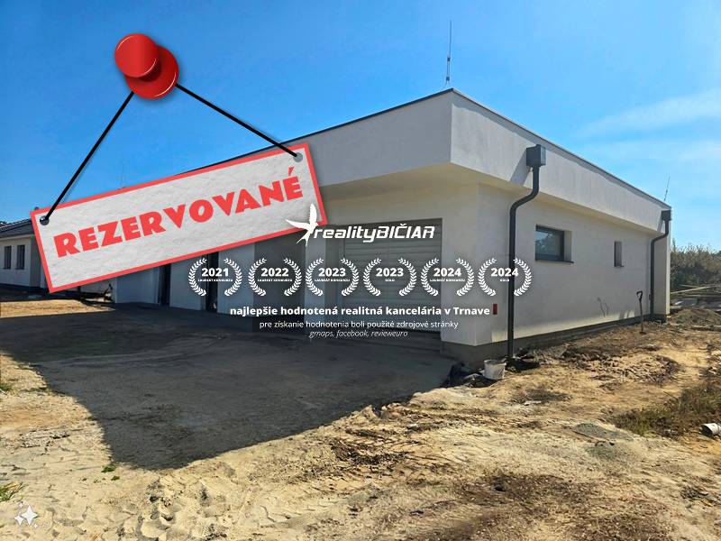 REZERVOVANÉ 4-izbový rodinný dom v obci Veľké Kostoľany