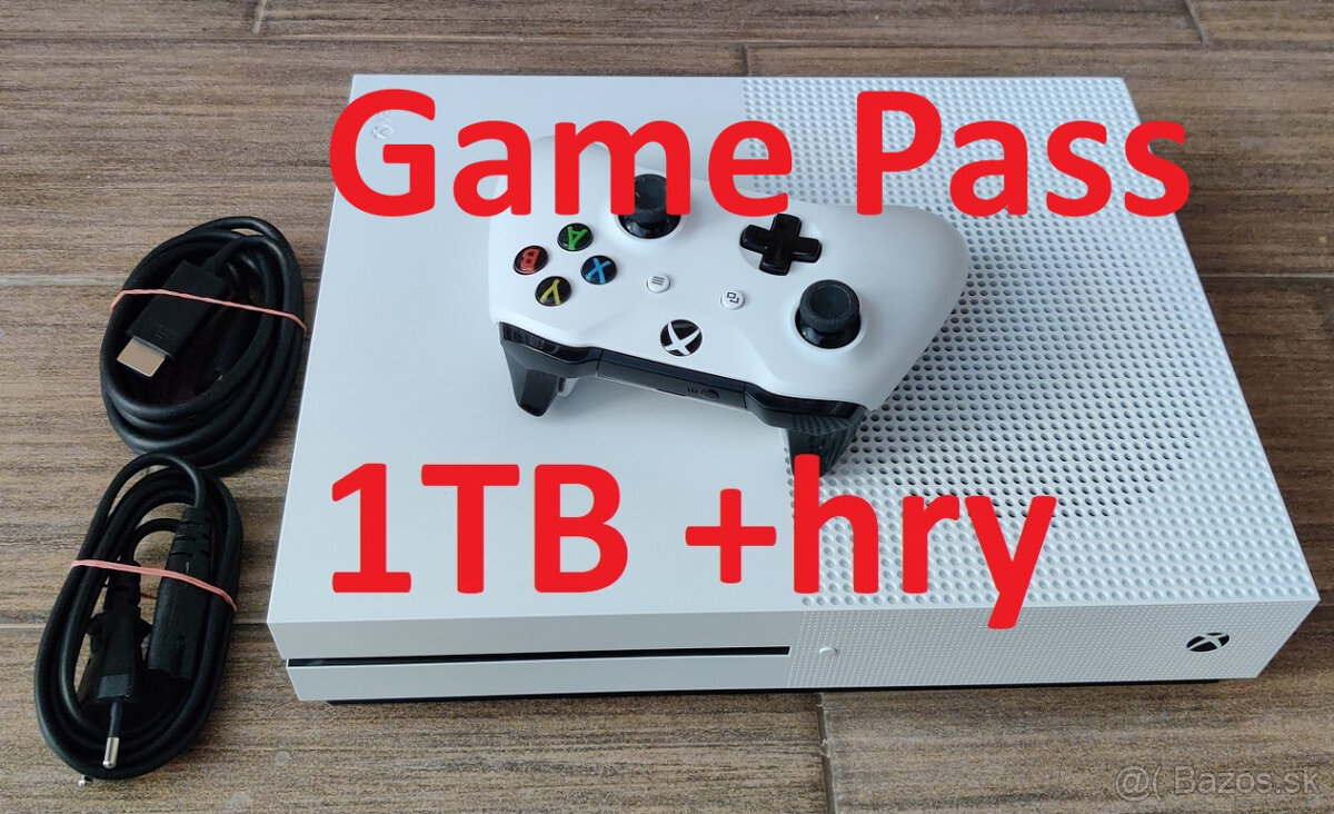 Xbox One S 1TB + Game Pass a hry