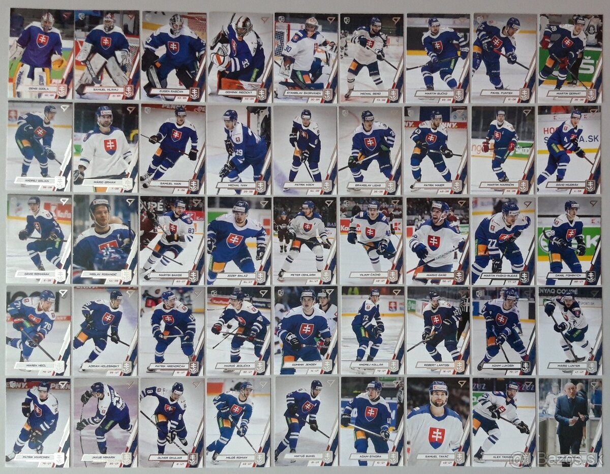 Hokejové kartičky - HOKEJOVÉ SLOVENSKO 2023 BASE SET KOMPLET