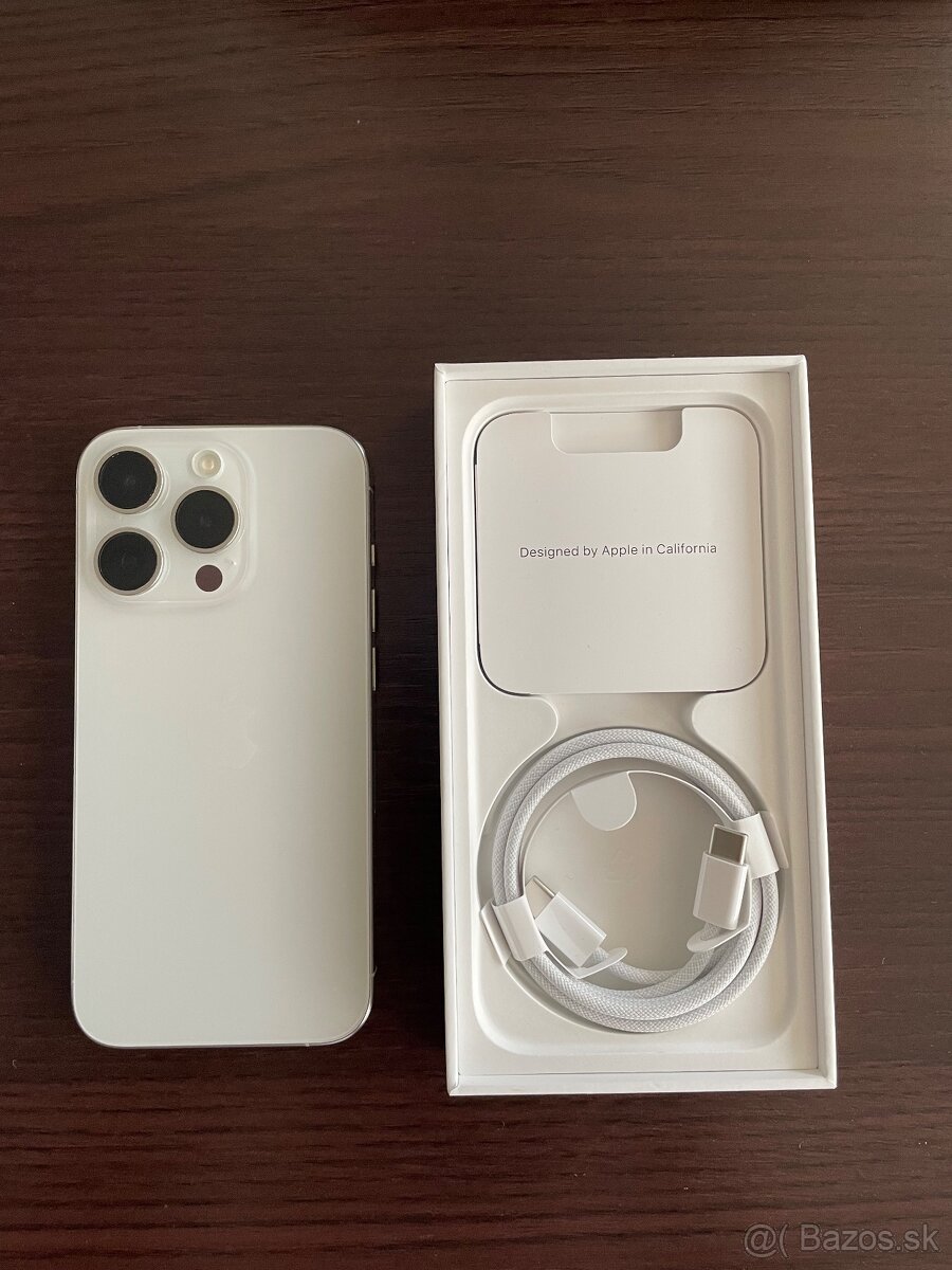 IPhone 15Pro White Titanium 256GB, TOP STAV