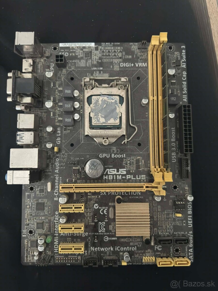Základná doska ASUS H81M-PLUS + Intel i3-4170