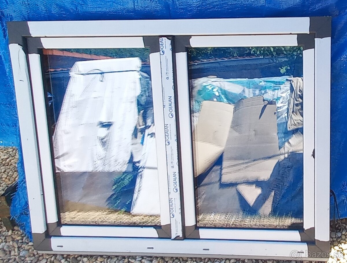 Predám okna : 138x105 antracit/biela a 75x175 antracit 3sklo