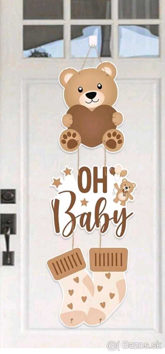 Výbava - balíček dekorácií na oslavu bábatka - baby shower