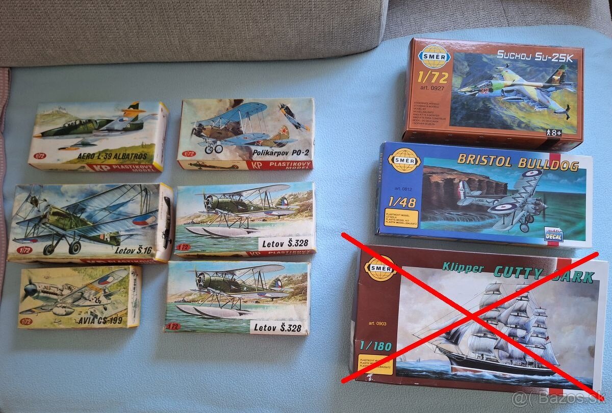 Model lietadla lode plastovy