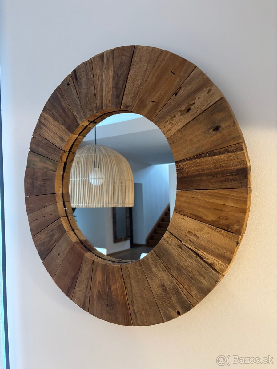 Rustikálne zrkadlá 170x70 a kruhové - priemer 60 cm