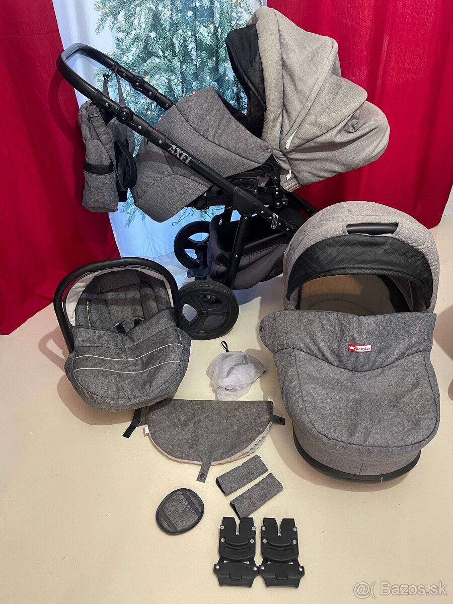 Kočík BabyLux Axel – 3v1 – komplet výbava