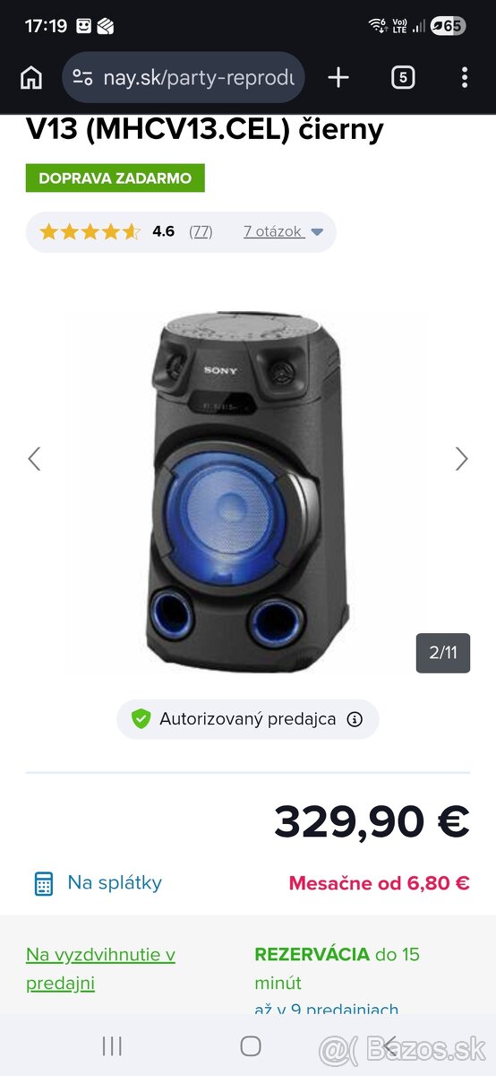 SONY Party veža NOVÁ