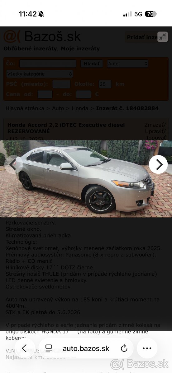 Honda accord 2.2 executive