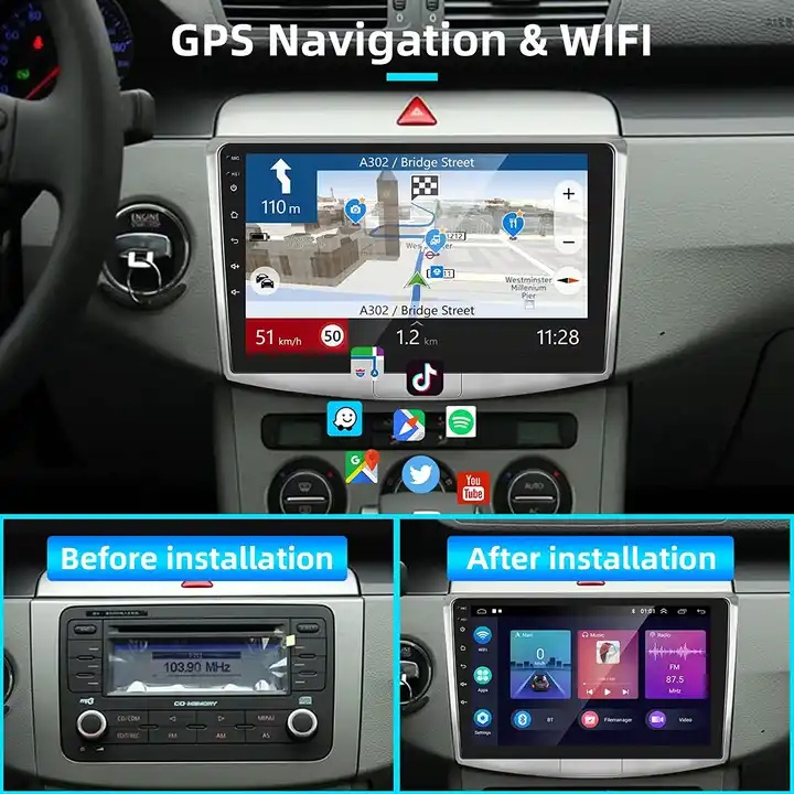 Android Radio 4/64 Gb Volkswagen Magotan CC Passat B6 B7