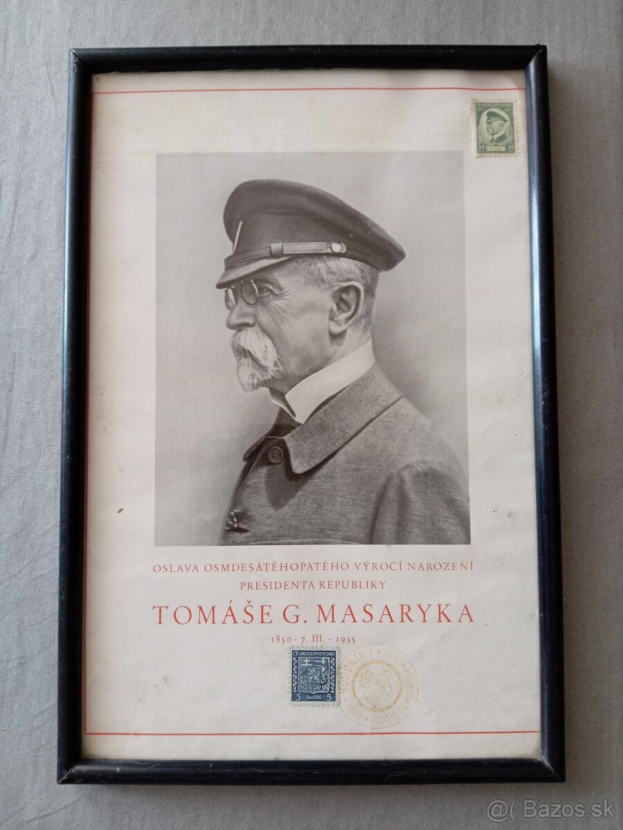 Predám obraz T. G. Masaryka