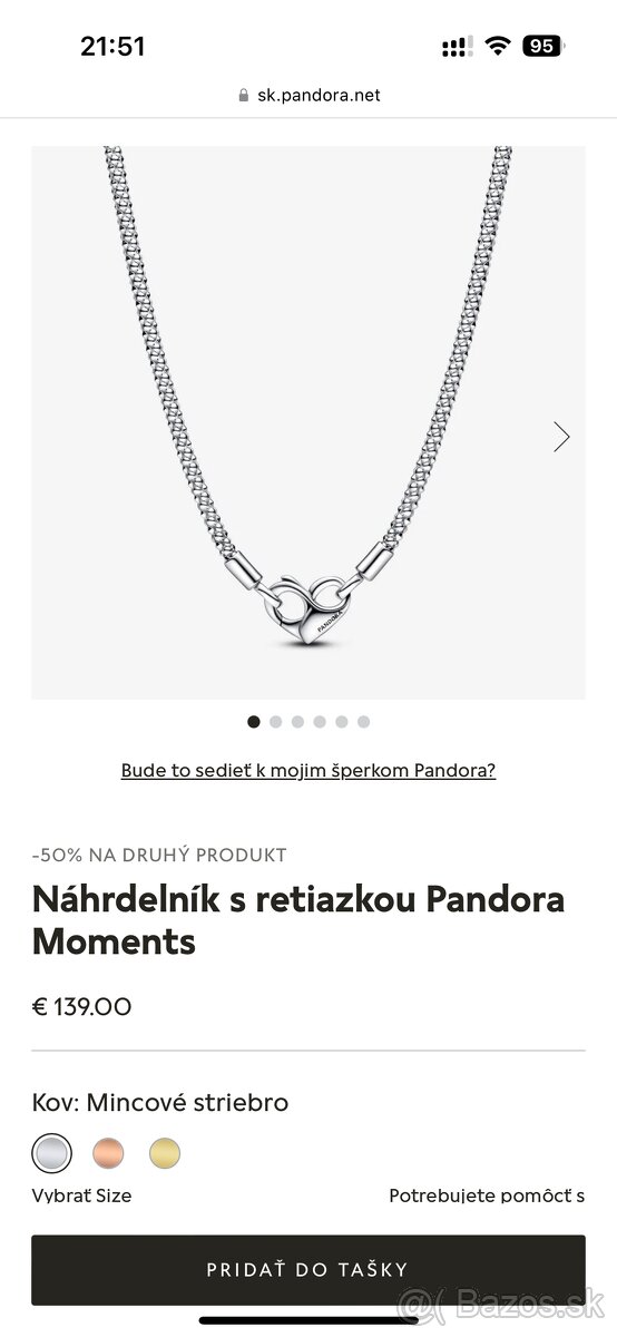Pandora náhrdelník