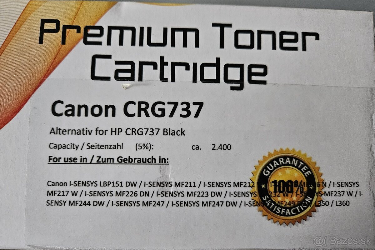 Nový toner Canon CRG737