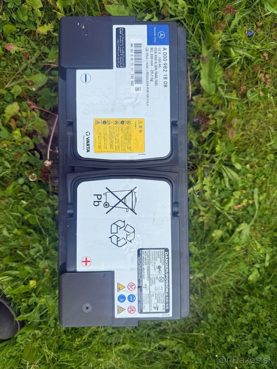 Originál bateria Mercedes 105Ah 950A