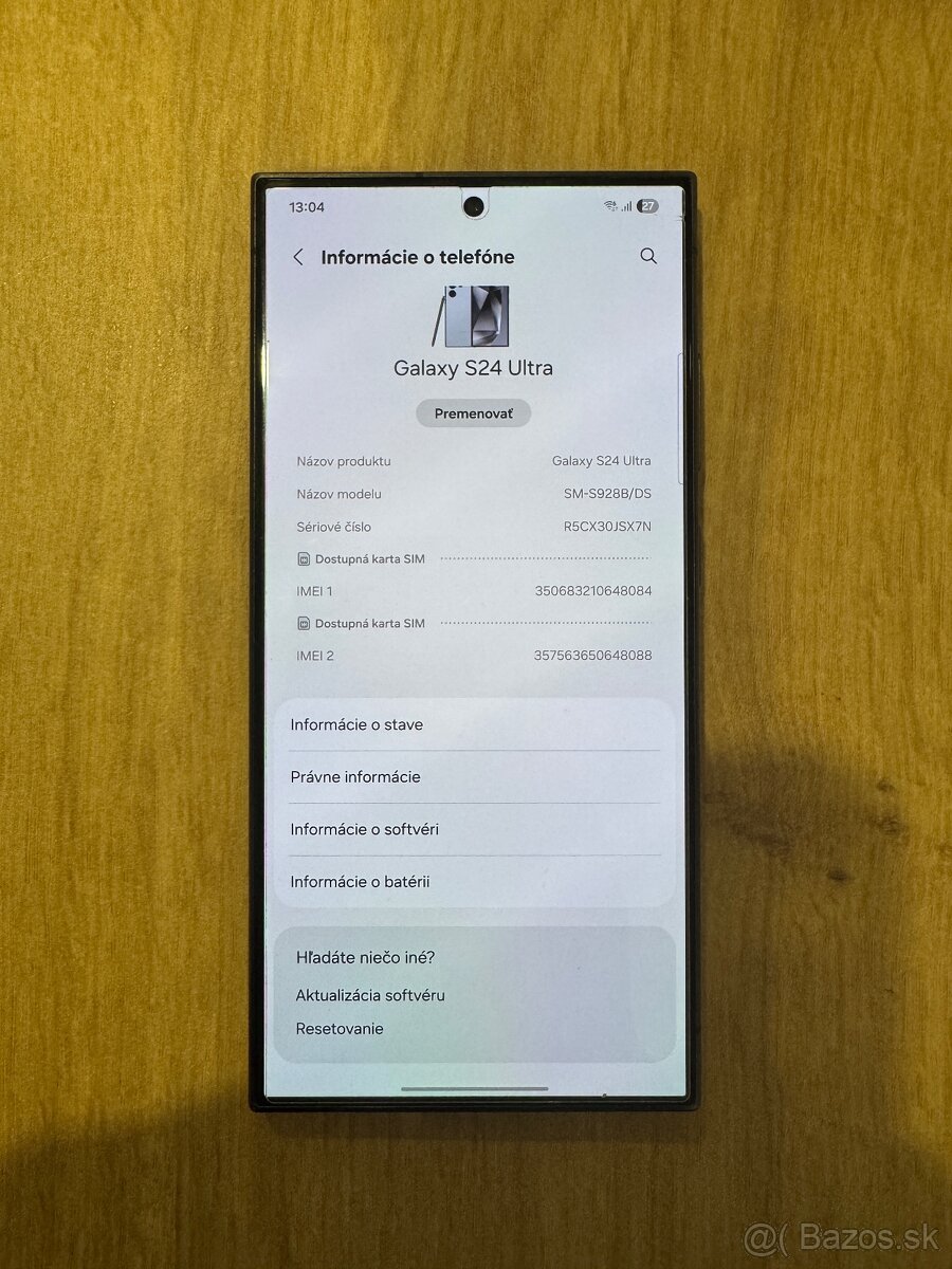 Predám Samsung Galaxy S24 Ultra 12GB/256GB
