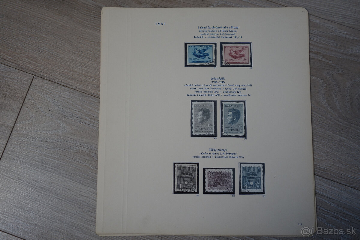 Československo 1951, zbierka stav /ʘ