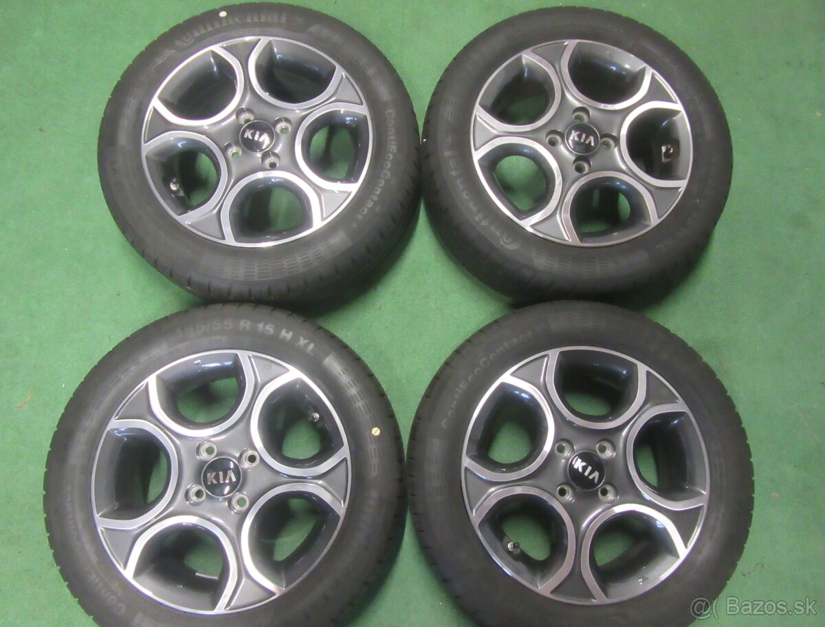 R15 nová letná sada KIA rozteč 4x100 185/55R15 CONTINENTAL