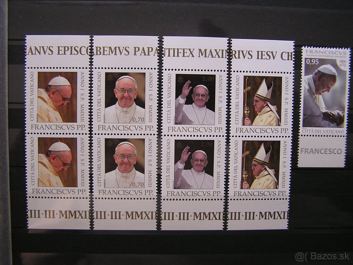 Poštové známky papež František