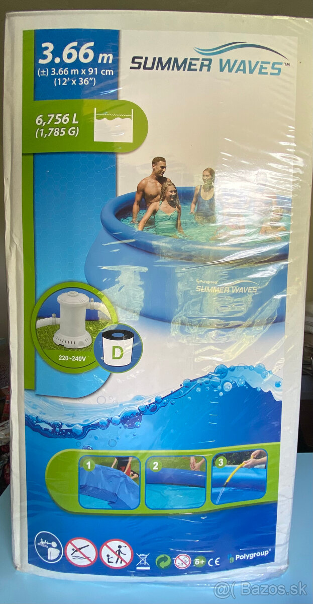 Záhradný nafukovací bazén SUMMER WAVES - kruhový