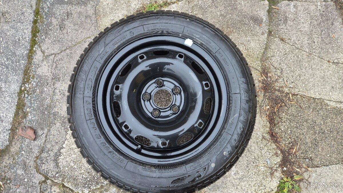 Nový plechový disk 5x100 r14 z pneumatíkou 185/60/14