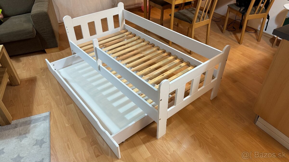 Detská posteľ 160x80cm s úložným priestorom a matracom