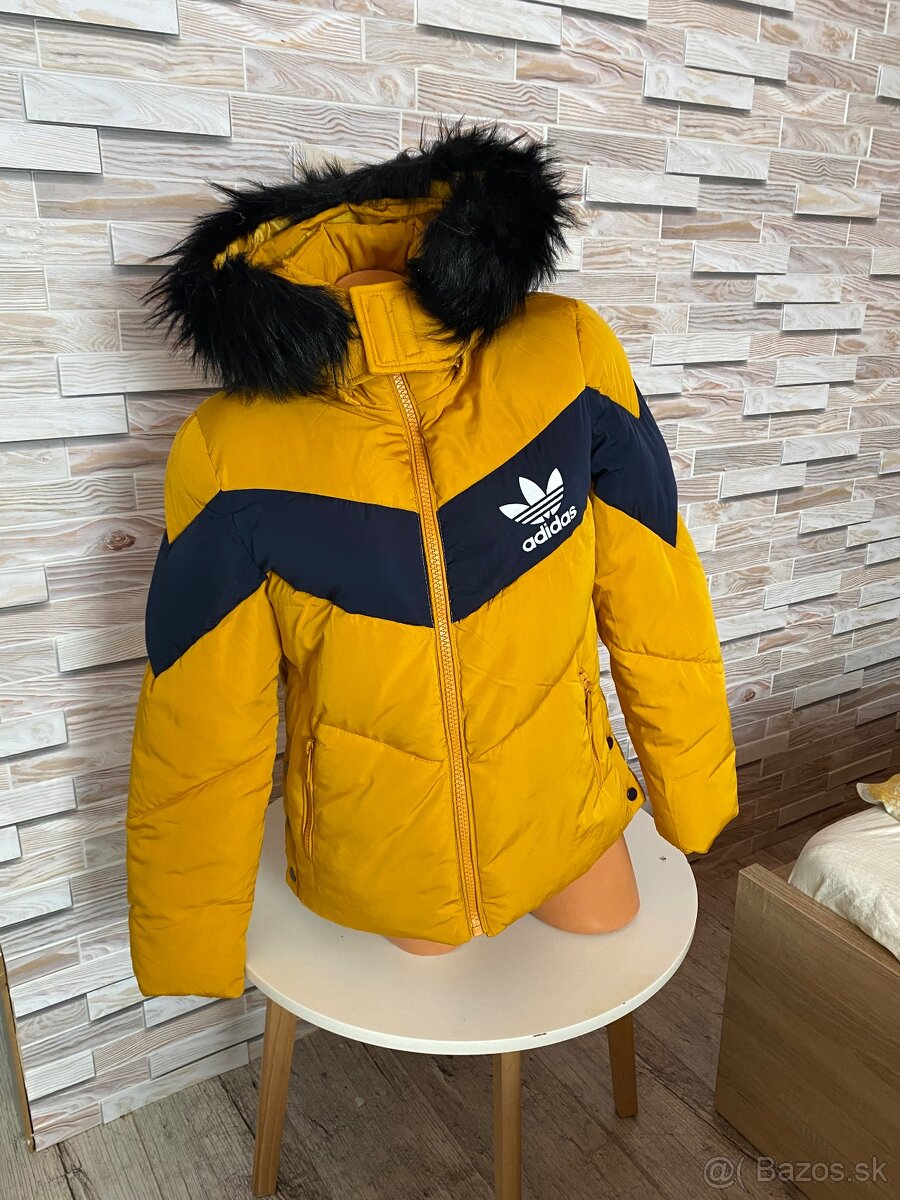 Nová dámska bunda na zimu s odopínateľnou kožušinou, veľ S