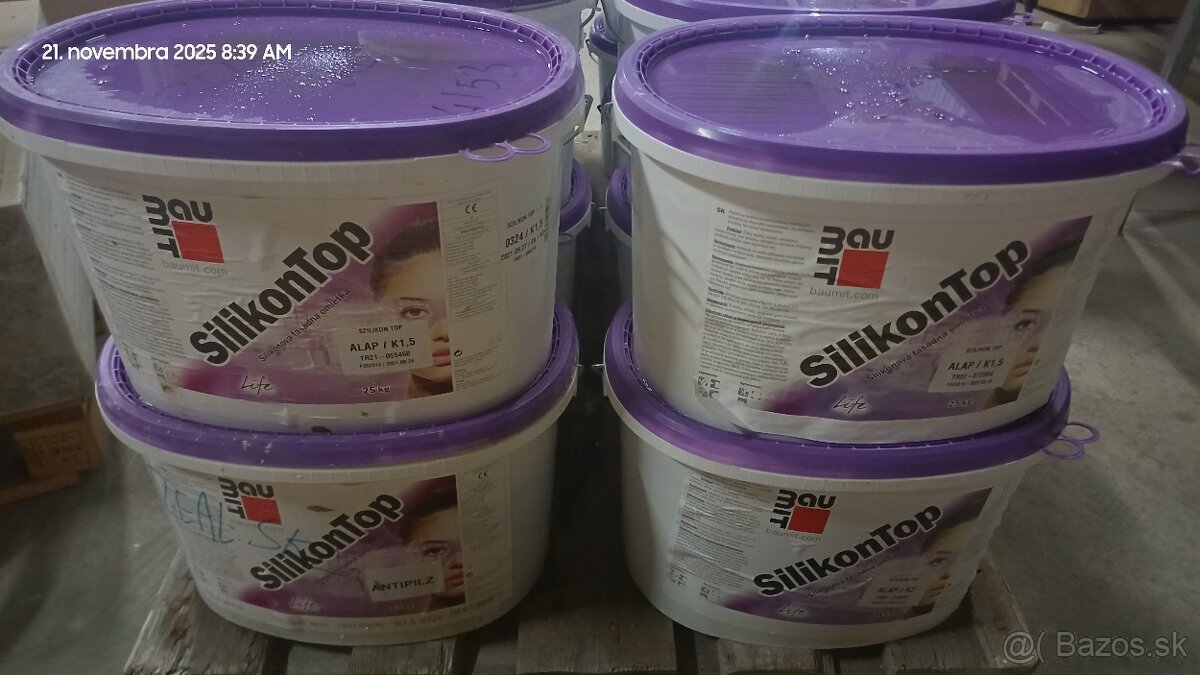 Predám fasádne omietky Baumit SilikonTop.