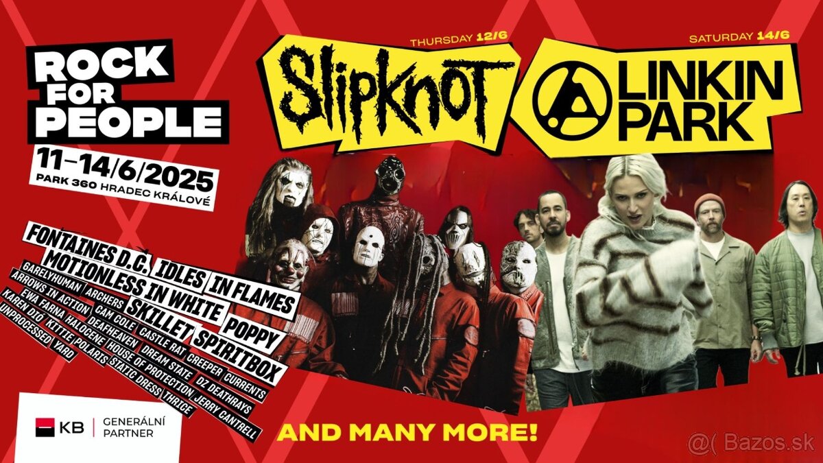 Linkin Park na Rock for People 2025 4-dňové vstupenky
