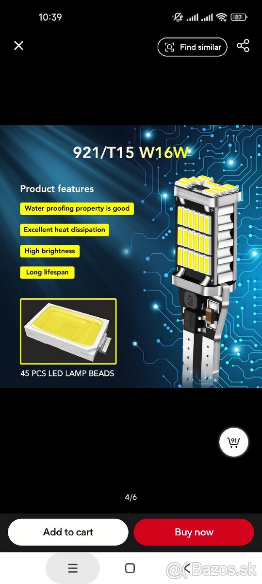 Ledky T15 W16W 6ks a ine