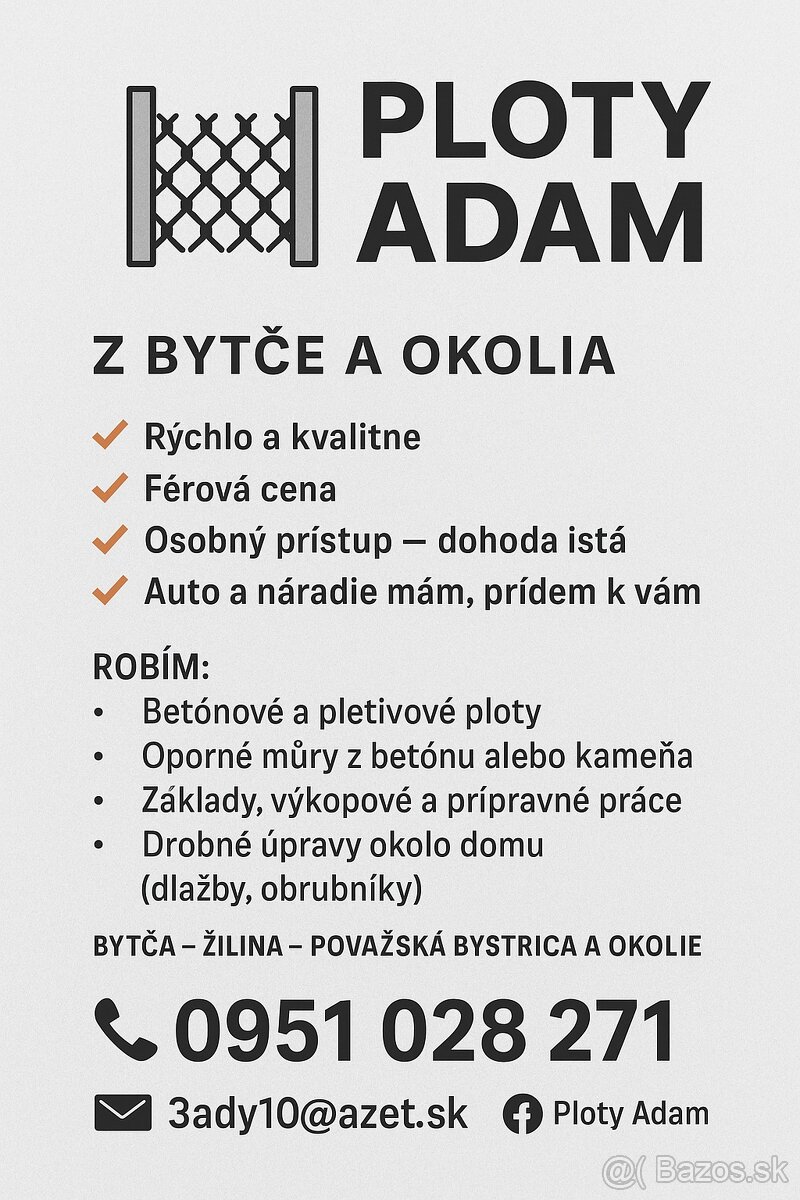 Ploty a iné drobné stavebné úpravy