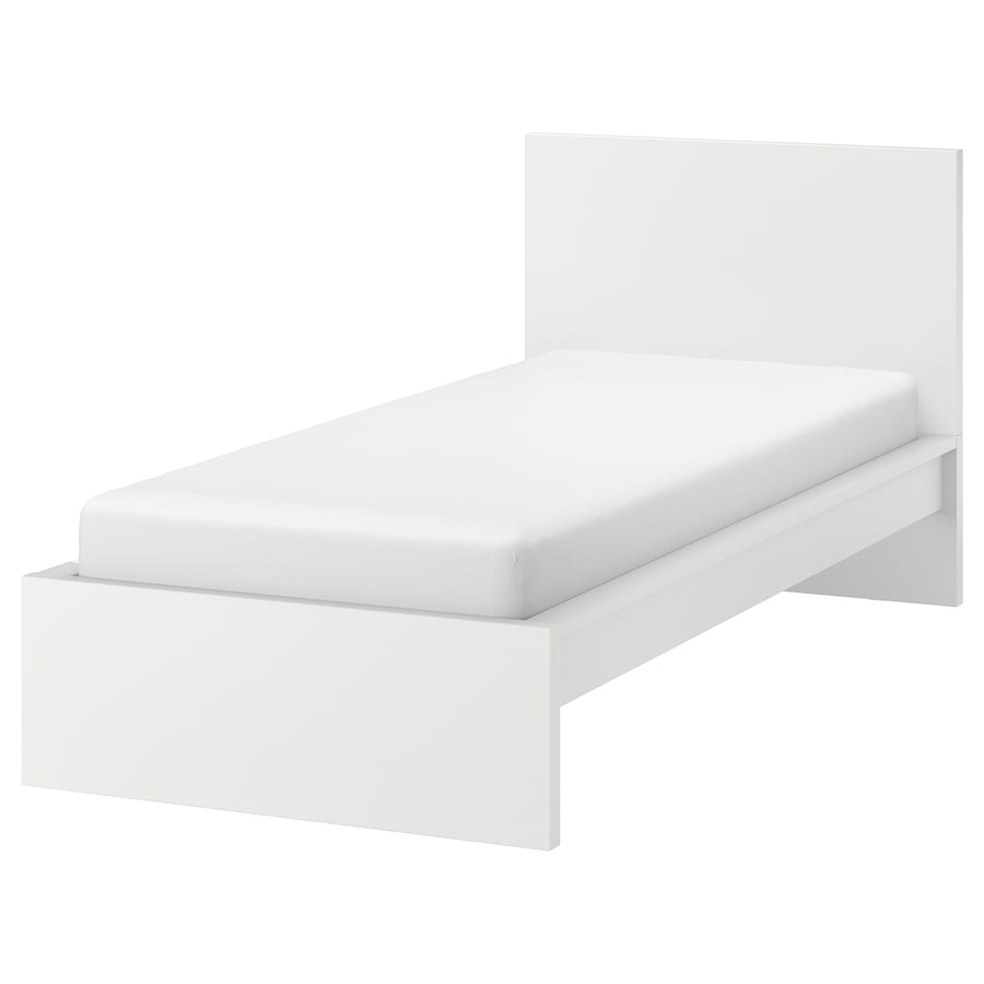 Postel MALM Ikea,farba biela/Leirsund, 90x200 cm