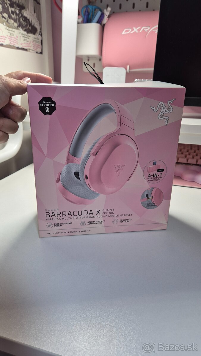 Slúchadlá Razer Barracuda X – Quartz Pink
