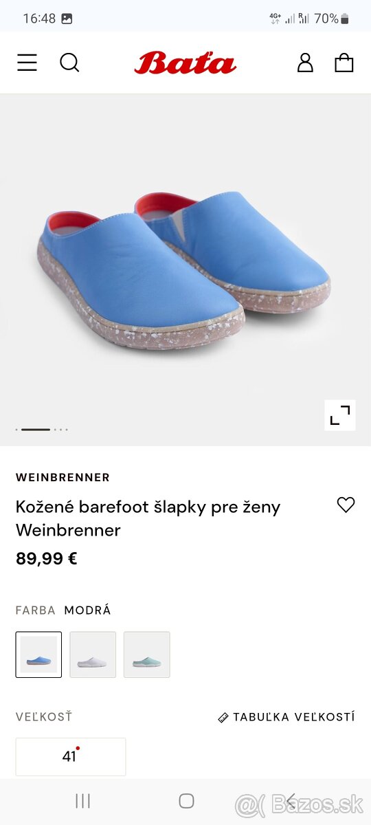 Predám nové kožené šĺapky zn.Weinbrenner, velkosť 38