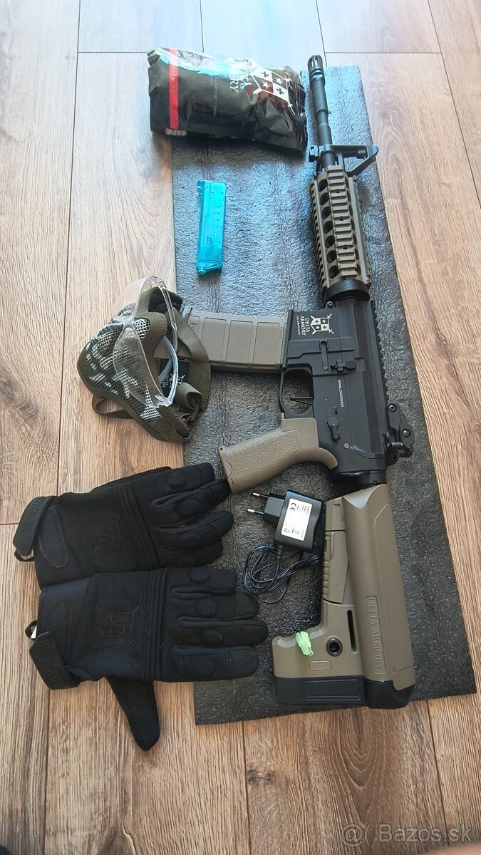 Predám airsoftovú zbraň AR15 RIS Charlie Half Tan