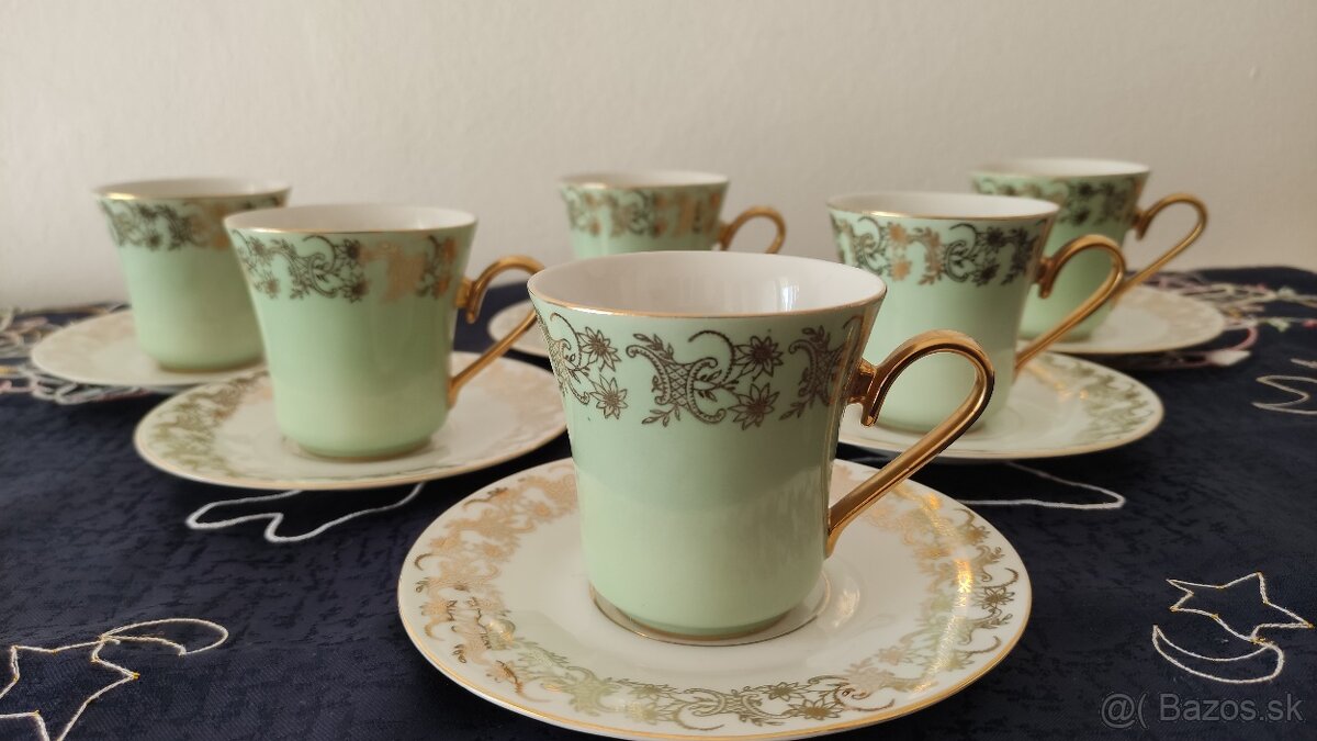 Kávová súprava, šálky s podšálkami JSK Slavkov