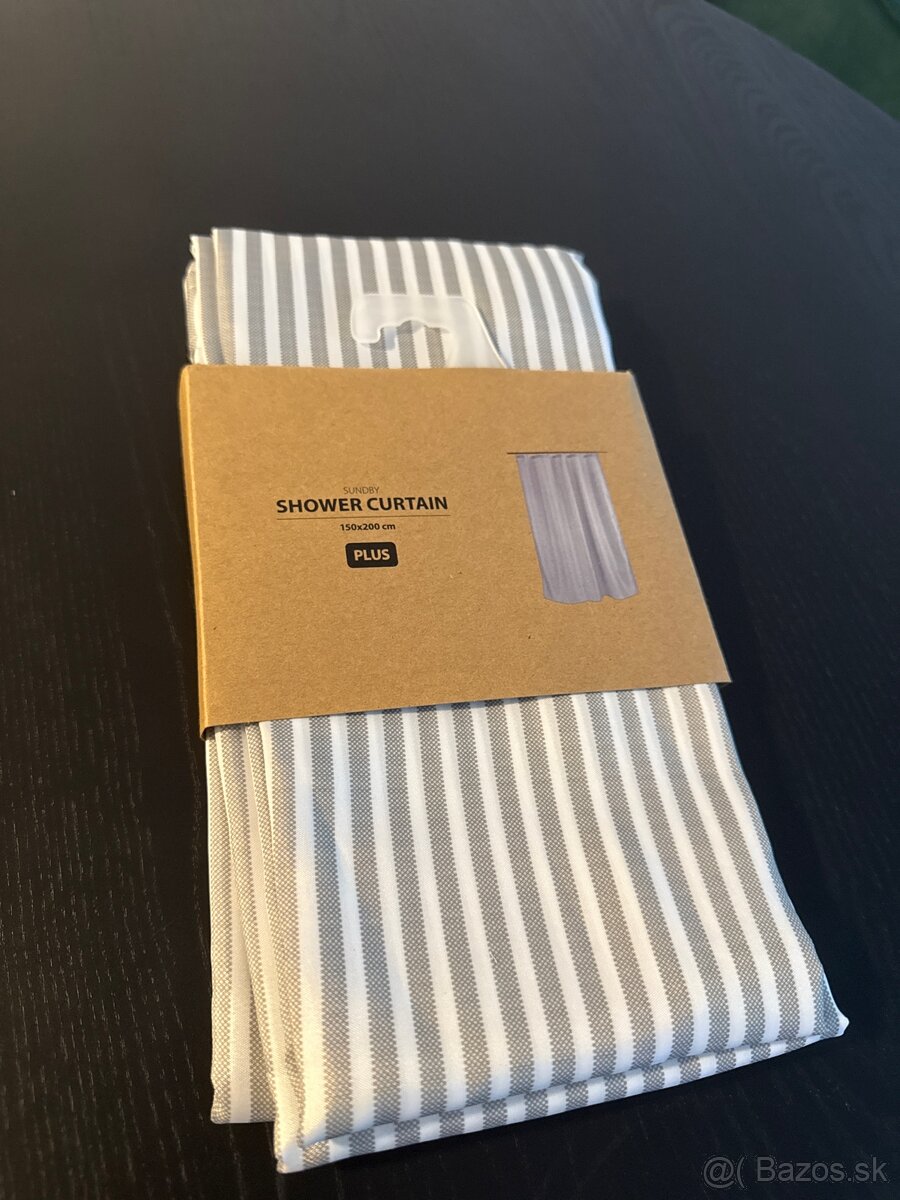 Sprchový záves SUNDBY 150x200 cm sivá/biela