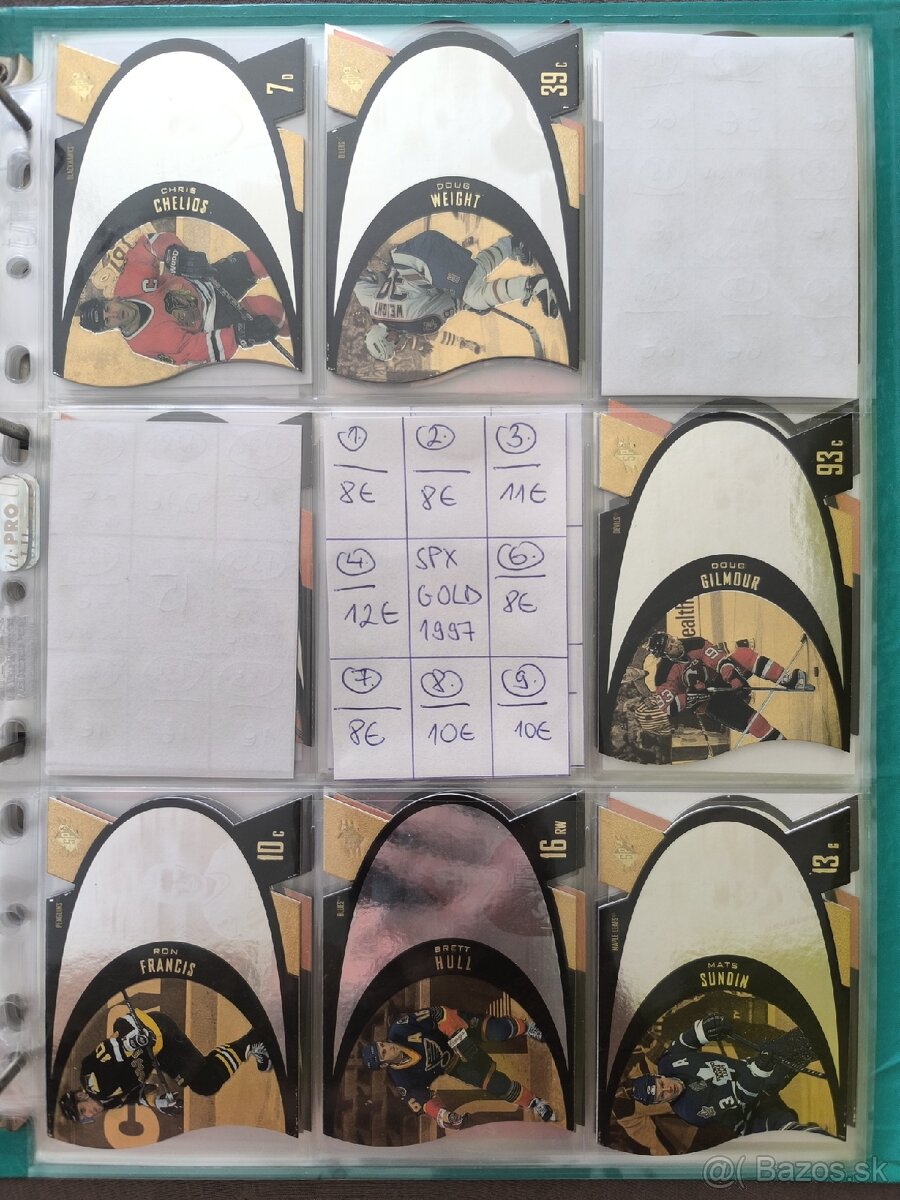 Hokejové kartičky - SPx 1997