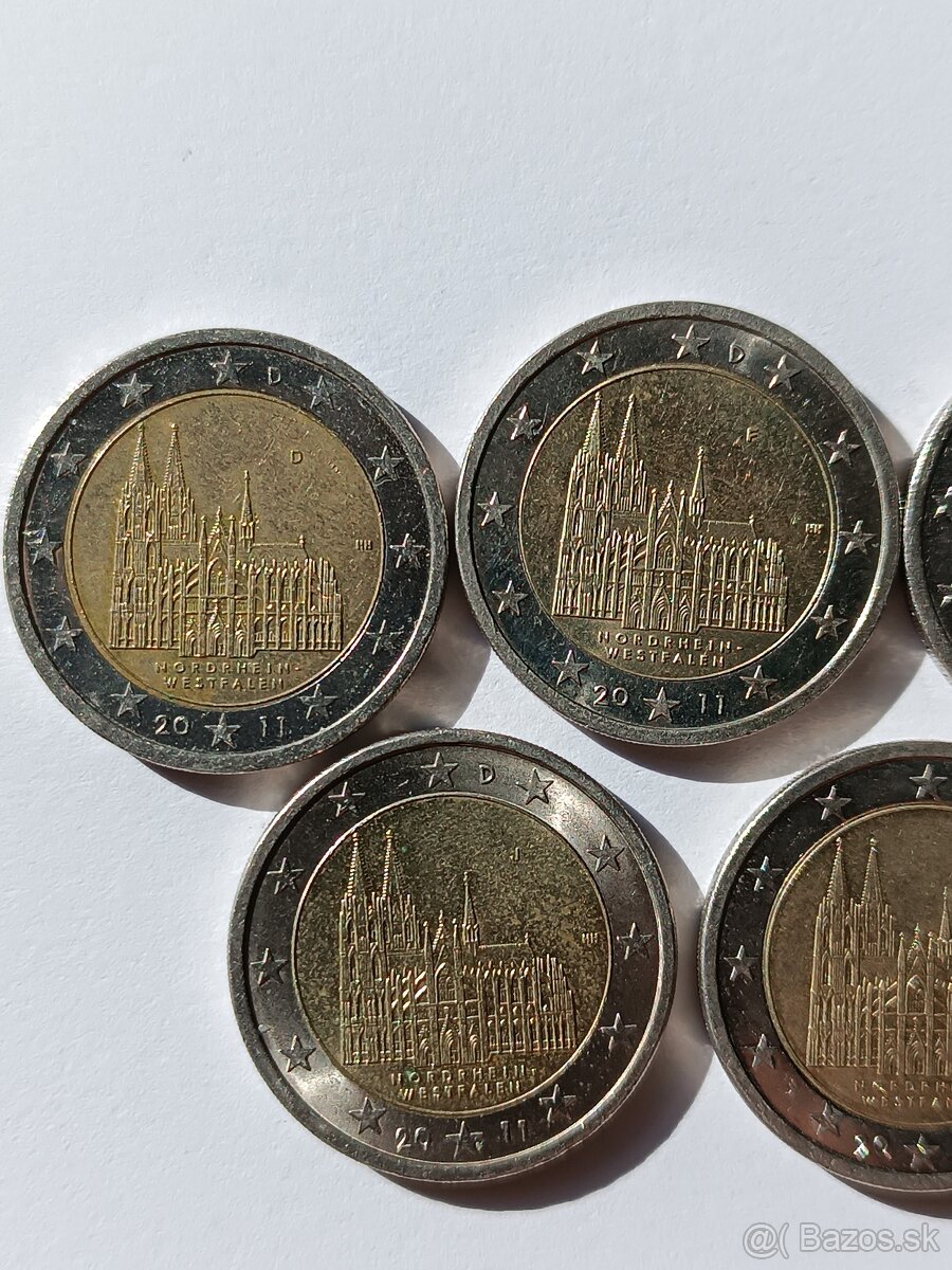2 eurové pamätné mince Nemecko 2011