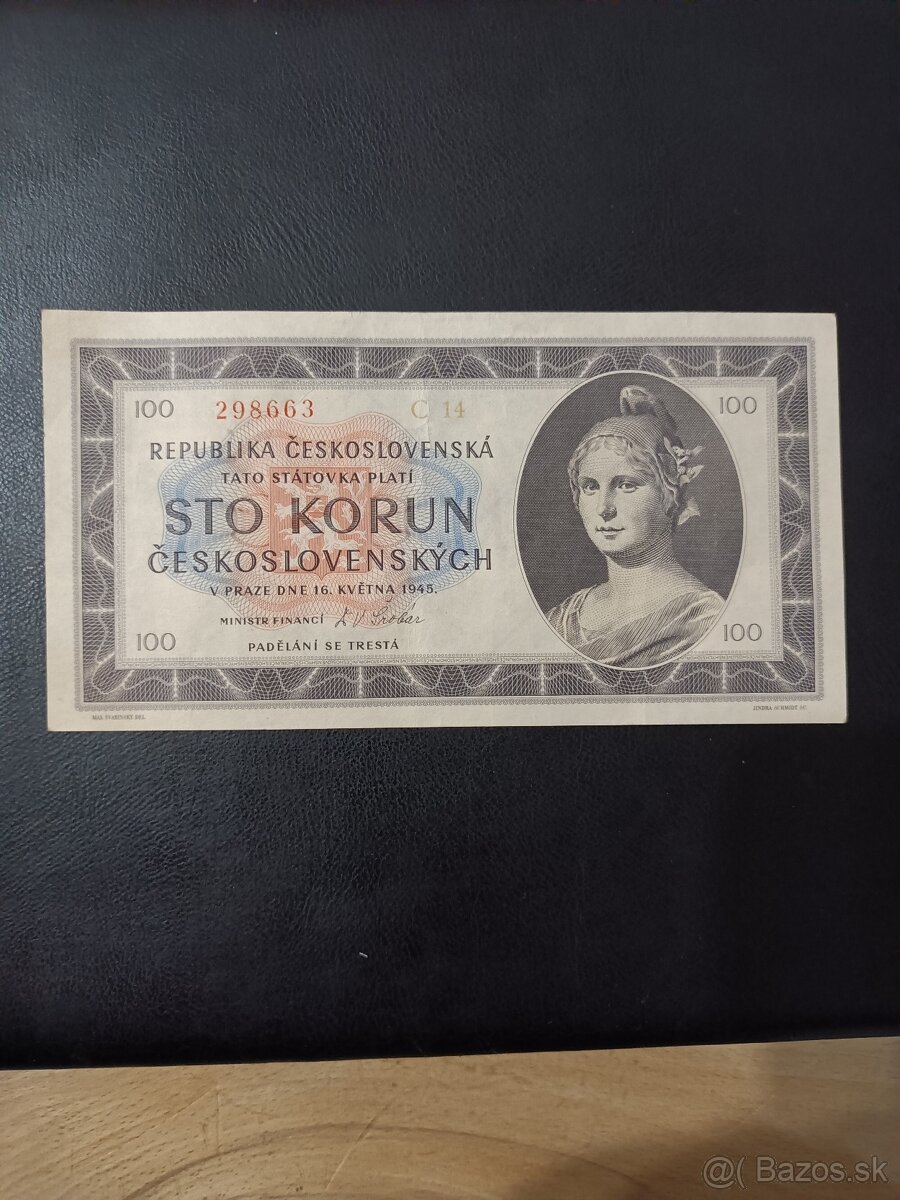 Bankovka 100Kčs 1945 C14