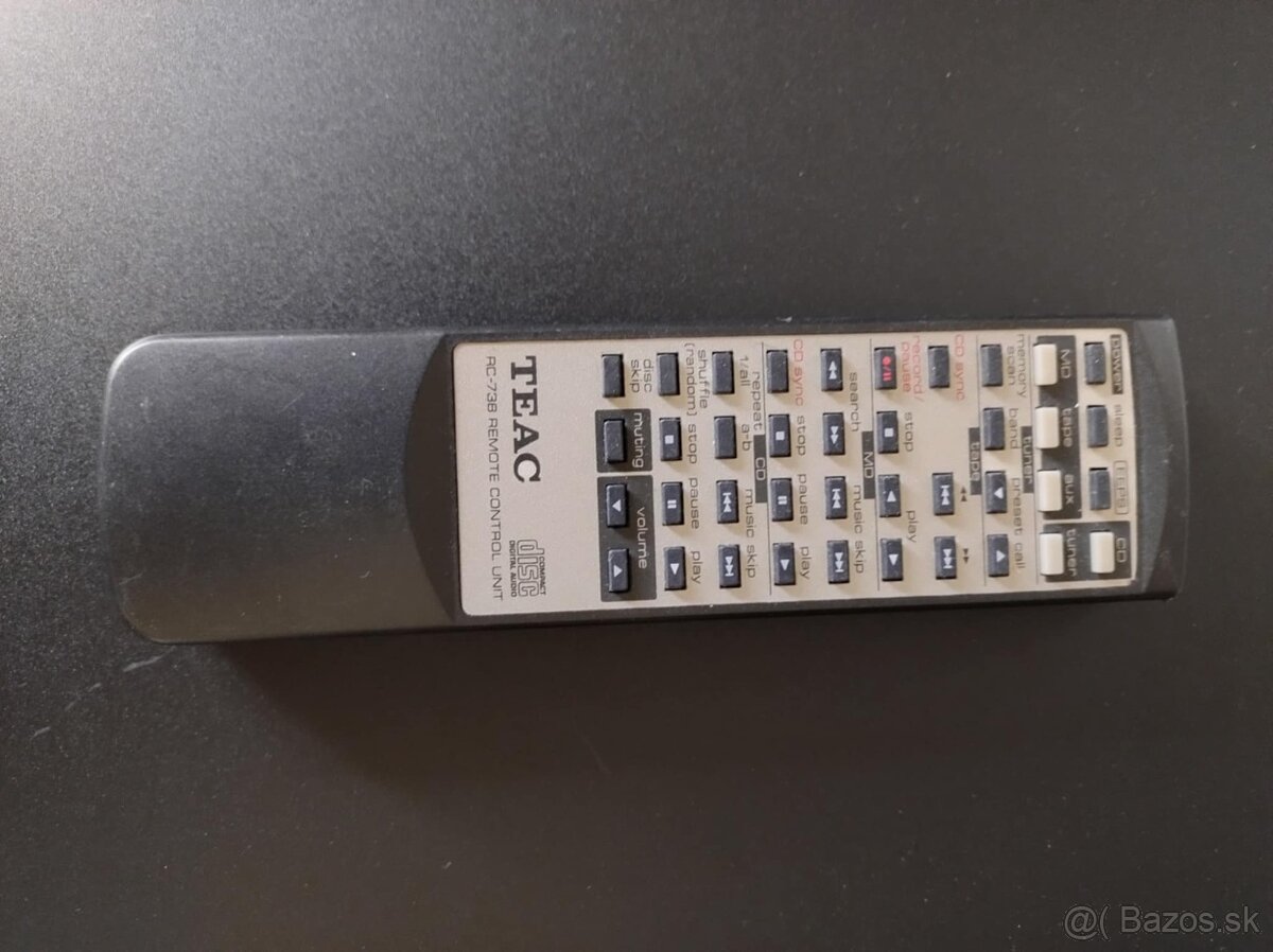 Dialkove ovládanie Teac RC-738