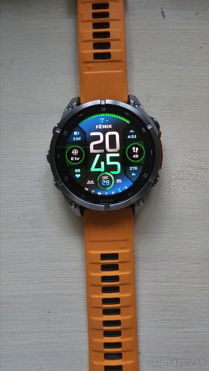 Predam Garmin Fenix 8 Amoled Sapphire titanium orange