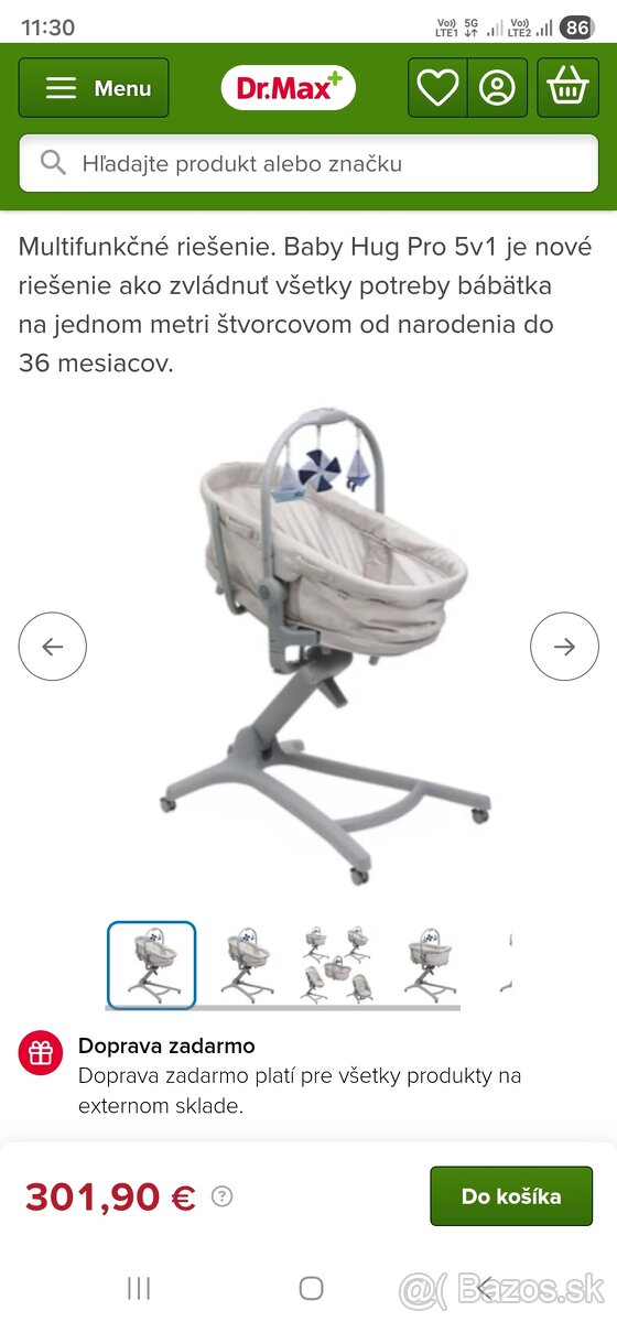 Chicco baby hug 4v1 Glacial