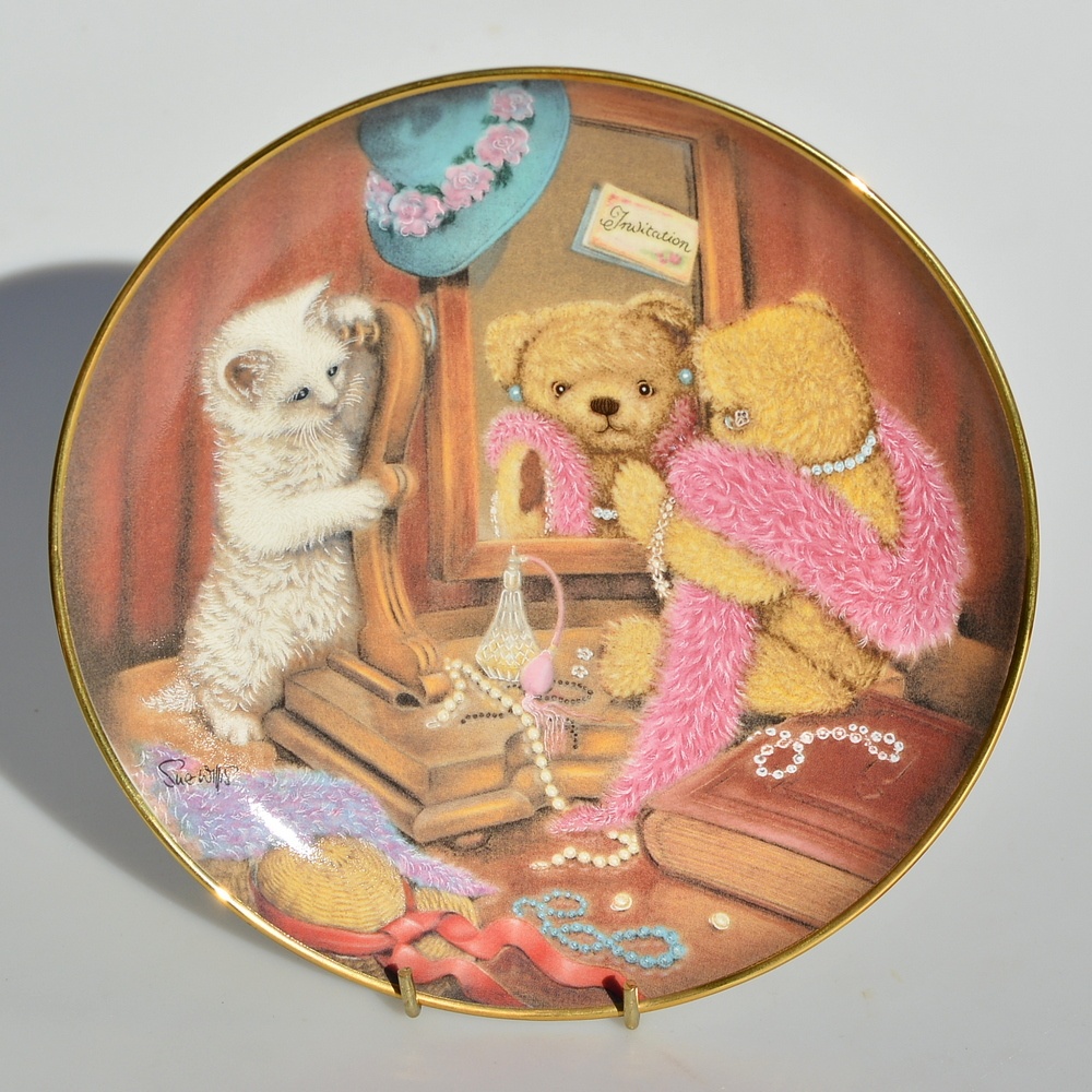 6 ks Rôzne porcelánové taniere s rozkošnými medvedíkmi