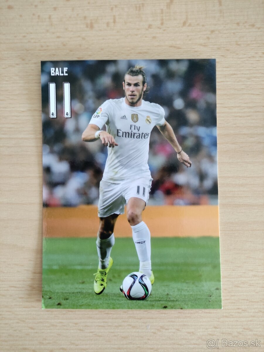 Pohľadnica/podpis karta Gareth Bale - Real Madrid