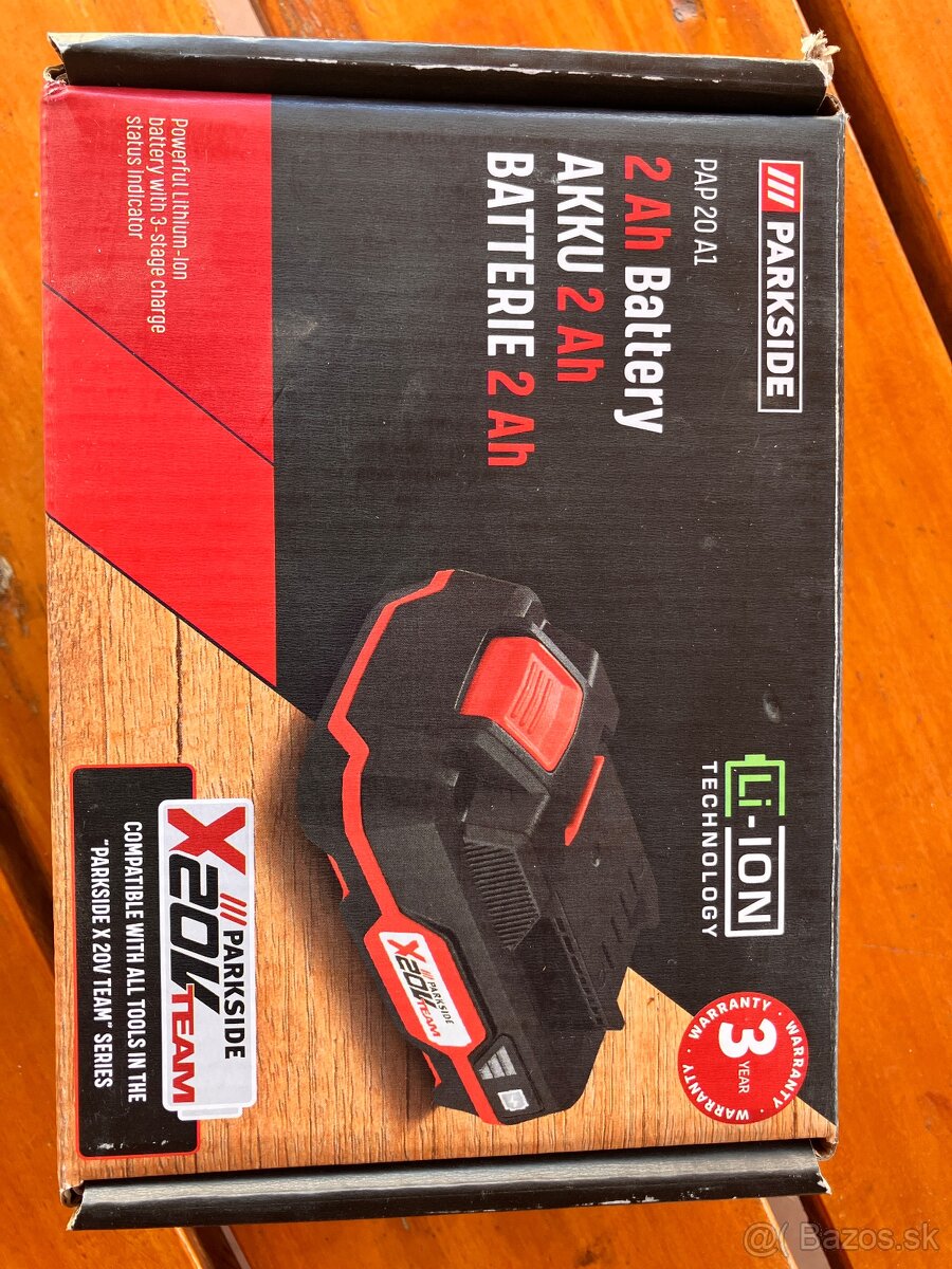 NOVÁ batéria Parkside 2ah, 20V
